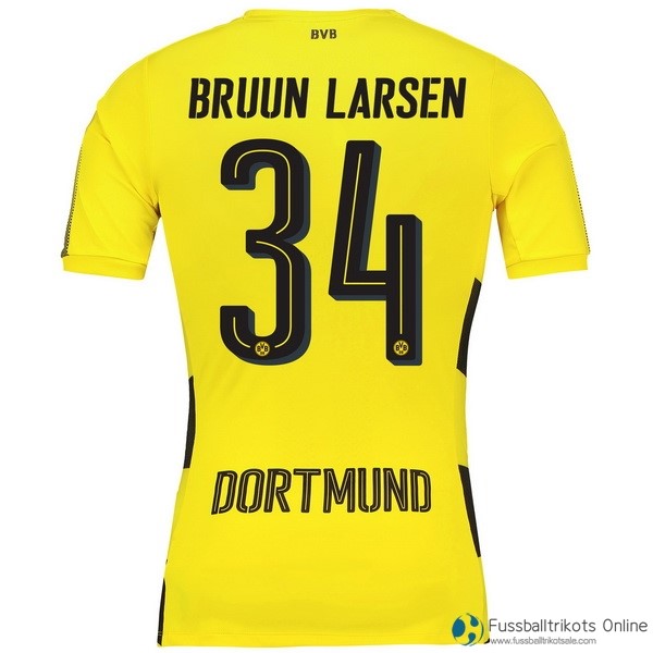 Borussia Dortmund Trikot Heim Bruun Larsen 2017-18 Fussballtrikots Günstig